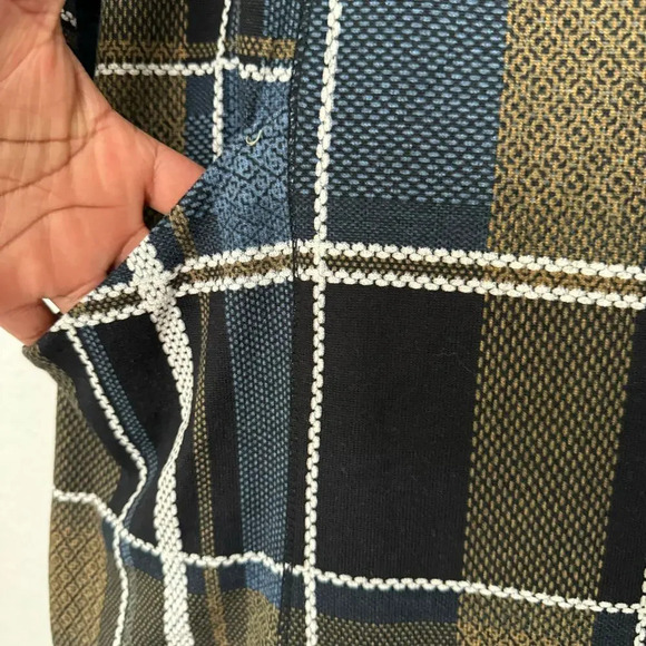 Rabbit Women's Shift Dress 6 Multicolor Plaid 3/4 Sleeves Crew Neck Pockets - Picture 5 of 9